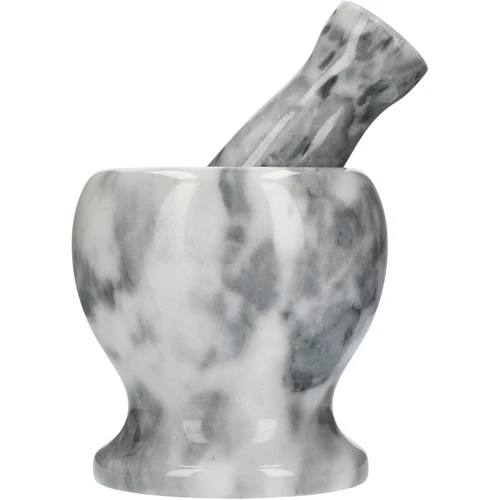 Mramorový kuchyňský hmoždíř, šedý, fi 10,5 cm - 3