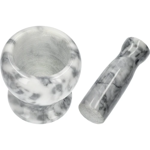 Mramorový kuchyňský hmoždíř, šedý, fi 10,5 cm - 6