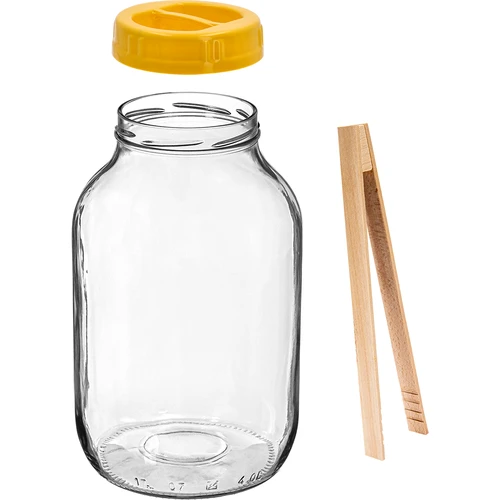 Nádoba TO 4 L, kleště a plastové víko fi 100, s držadlem - 2