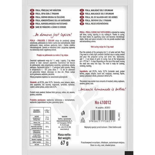 Nakládací sůl s bylinkami "Pekla" - 70 g - 2