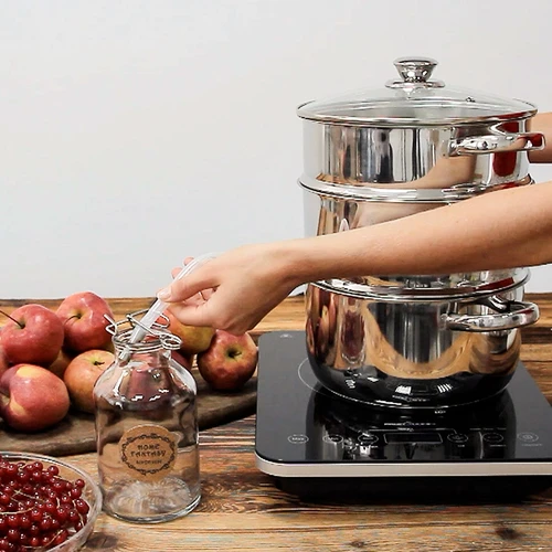 Nerezový odšťavňovač s parním hrncem 5 L - 14