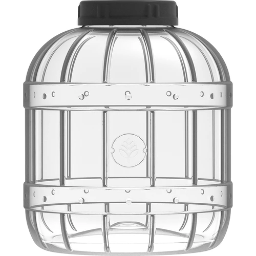 Nerozbitná, multifunkční sklenice s černým víčkem, 3L - 3