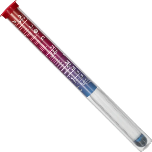 Nerozbitný alkoholmetr s měrnou zkumavkou, rozsah měření 20–98 % - 3