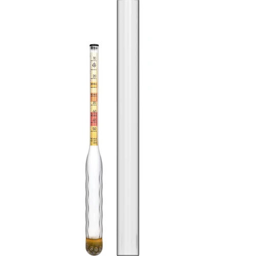 Nerozbitný medoměr s trubičkou, rozsah měření 10-50°Blg