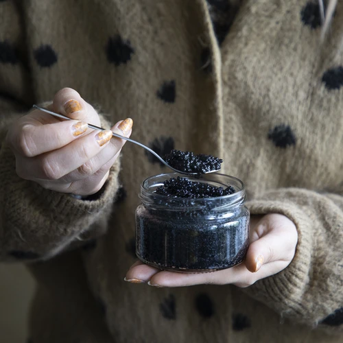 Nízká sklenice 200ml - se zlatým víčkem fi 82/6, 6ks. - 7