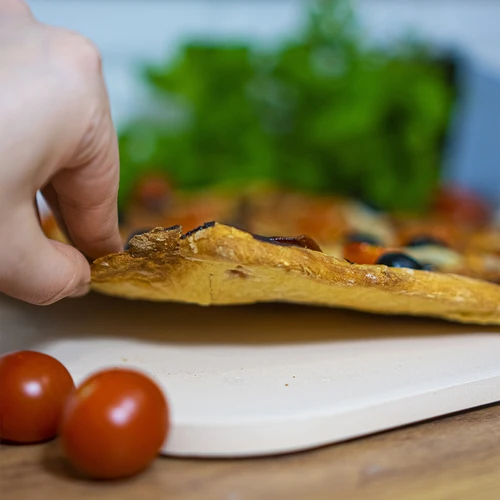 Obdélníkový kámen na pizzu, vyrobený z kordieritu, - 38 x 30,5 cm - 14