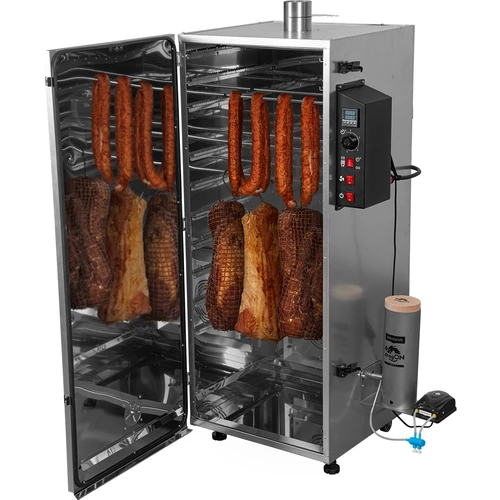 Ocelová udírna dragON 220 L – s digitálním regulátorem - 4
