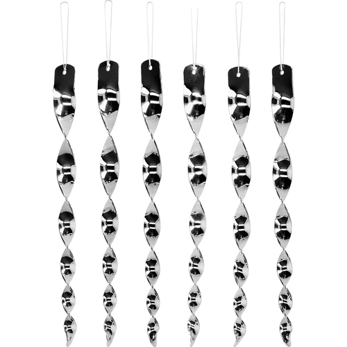 Odpuzovač ptáků – reflexní spirály ve stříbrné barvě, 6 kusů