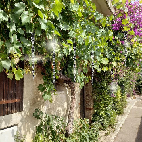 Odpuzovač ptáků – reflexní spirály ve stříbrné barvě, 6 kusů - 9