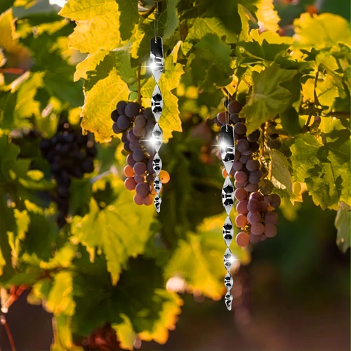Odpuzovač ptáků – reflexní spirály ve stříbrné barvě, 6 kusů - 8