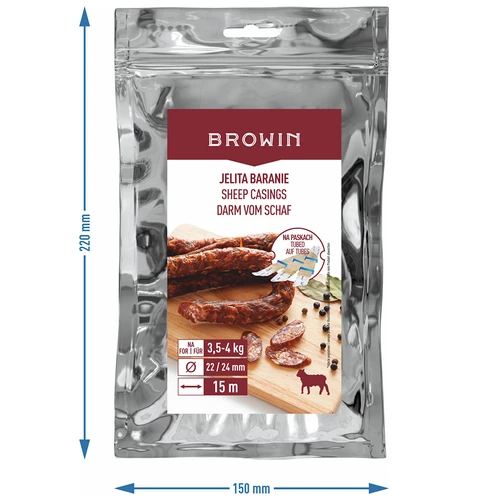 Ovčí střívka - fi 22/24 mm, na páscích, 15 m - 4