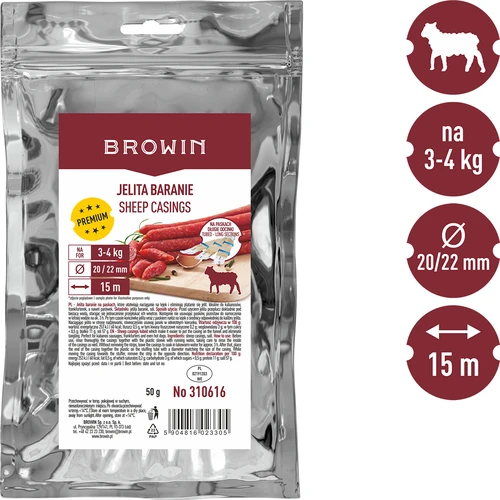 Ovčí střívka na proužcích 20/22, 15 m - 2