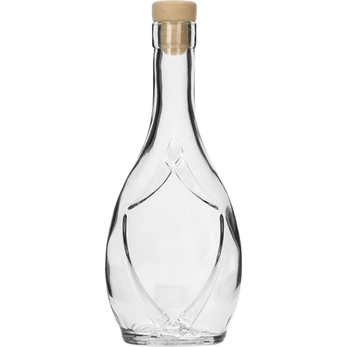 Ozdobná láhev ICONA 250 ml, se zátkou typu hříbek, 1 ks  - 1 