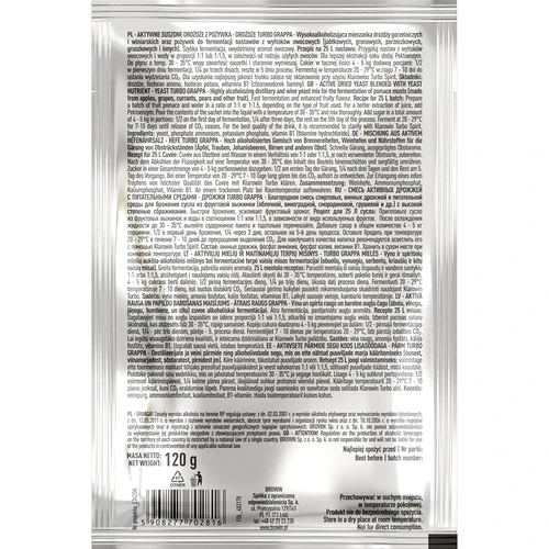 Palírenské kvasnice Turbo Grappa 7-10 dní - 3