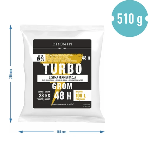 Palírenské kvasnice Turbo Grom 48h 100L - 5