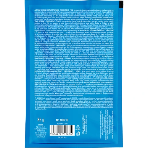 Palírenské kvasnice Turbo Grom 5-7 dní - 2