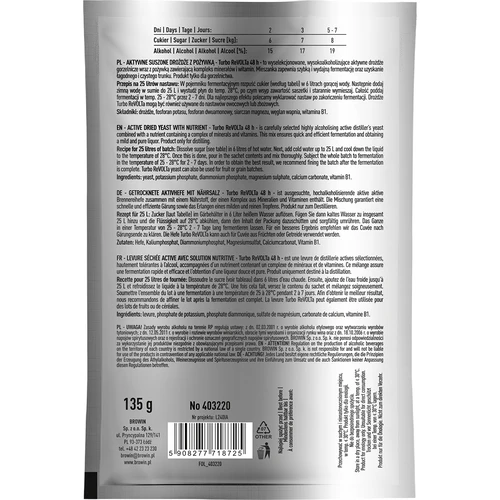Palírenské kvasnice Turbo reVOLTa 48h - 2