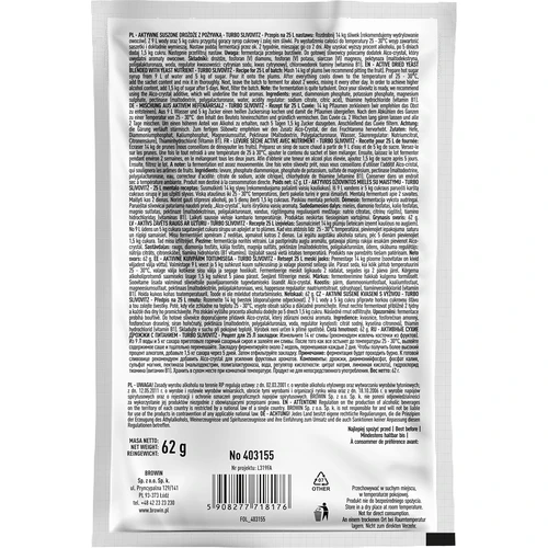 Palírenské kvasnice Turbo Slivovitz - 2