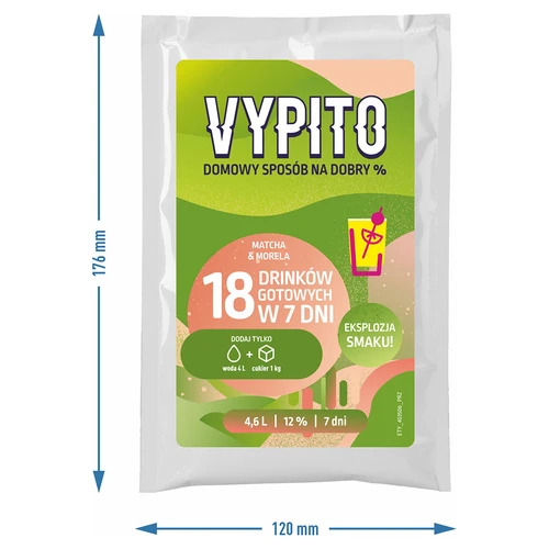 Párty sada - Vypito Matcha a meruňka - 5
