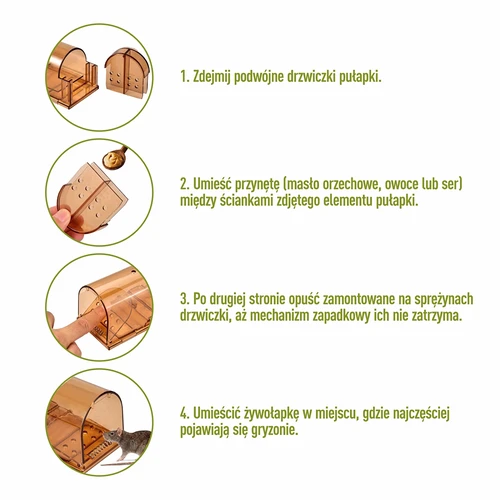 Past na myši – živolovka, transparentní, 2 ks. - 4