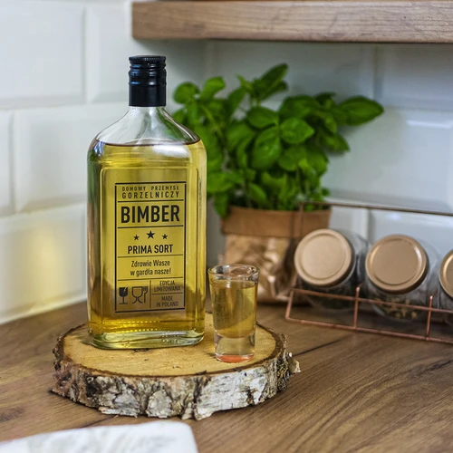 Placatka 0,5 L s uzávěrem a potiskem Pálenka PRL - 6