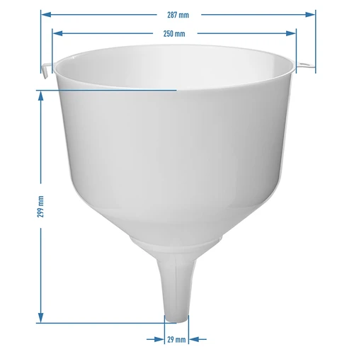 Plastový trychtýř fi25 na balónky, vysoký okraj - 4