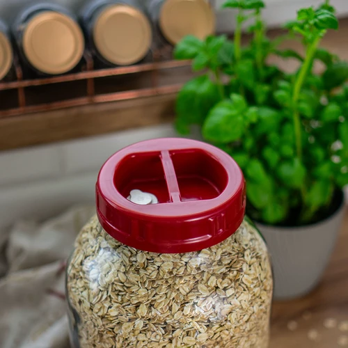 Plastový uzávěr fi 100 twist-off s otvorem a korkem - 8