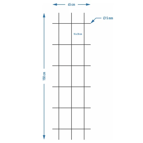 Podpora pro rostliny - mříž (150cm x 45cm) 3 kusy - 7