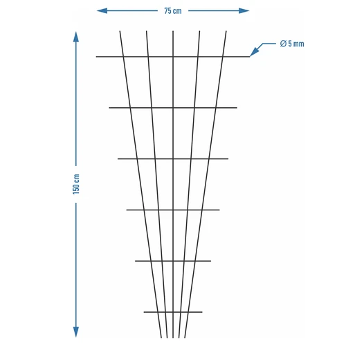 Podpora pro rostliny - mříž (150cm x 75cm) 2 kusy - 7