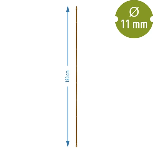 Potažená ocelová tyčka ve tvaru bambusu, 180 cm x 11mm - 3