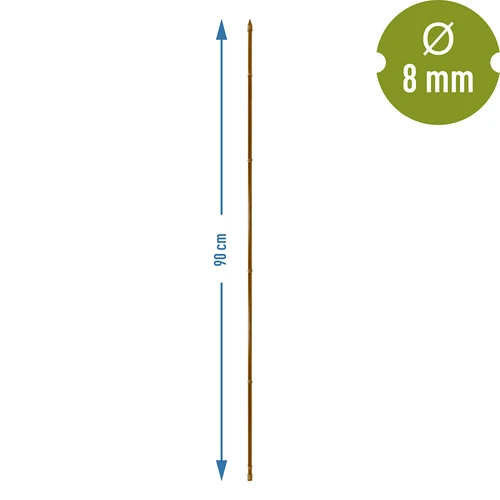 Potažená ocelová tyčka ve tvaru bambusu, 90 cm x 8 mm - 3