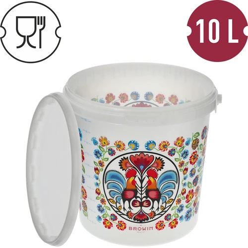 Potravinářský kbelík GWIOZDA - s víkem, 10 L - 4