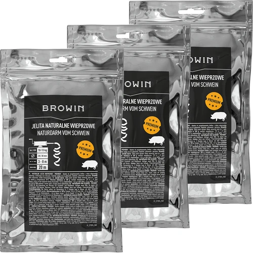 Prémiová vepřová střívka 28/30mm, 3-8m, 20 m, 3 balení