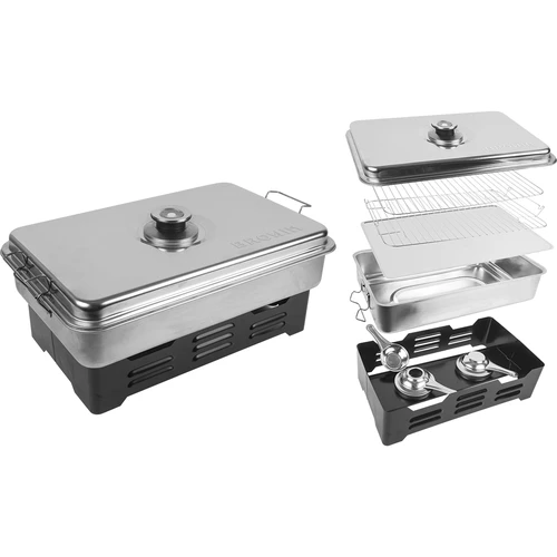 Přenosná udírna s teploměrem a ovocnými štěpkami - 4