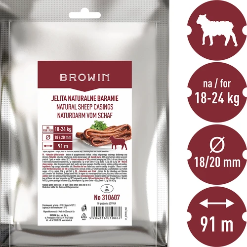 Přírodní ovčí střeva kal. 18/20 mm, 91 m - 3