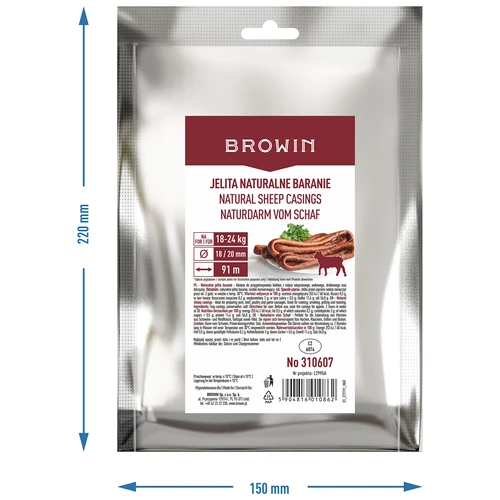 Přírodní ovčí střeva kal. 18/20 mm, 91 m - 4