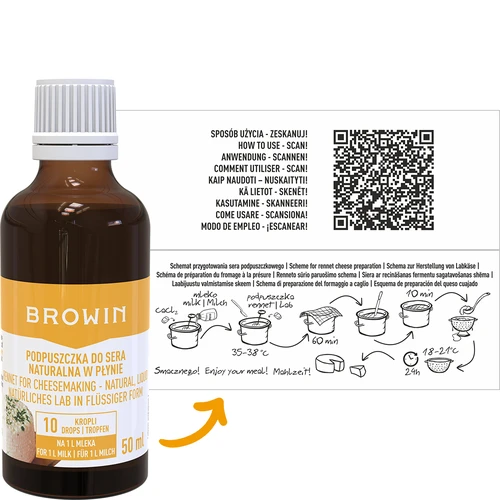 Přírodní syřidlo na sýr v tekuté formě 50 ml - 2