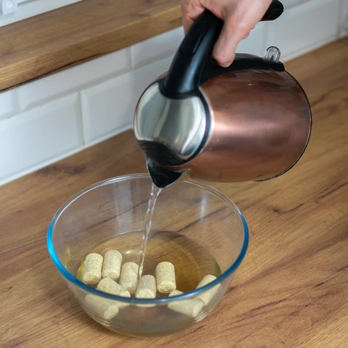 Přírodní válcový korek d.22x38 -100 ks aglomerát - 4