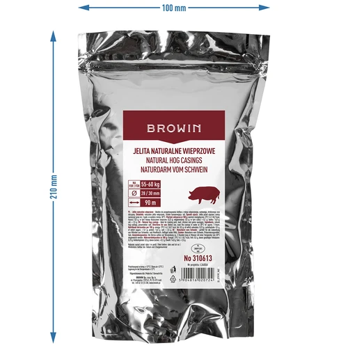 Přírodní vepřová střeva 28/30, 90m - 4