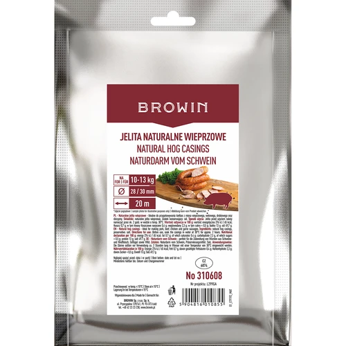 Přírodní vepřová střeva kal. 28/30 mm, 20 m