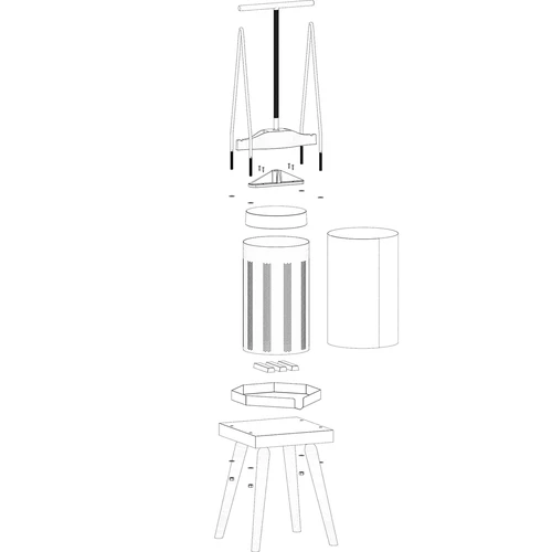 Rámový lis na ovoce – s kovovým košem, na 10L - 4