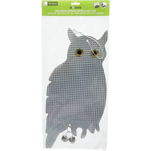 Reflexní závěs odpuzující ptáky - sova se zvonečky - 7