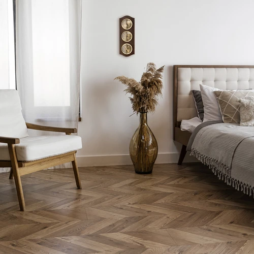 Retro meteorologická stanice - barva wenge se zlatými ciferníky - 6