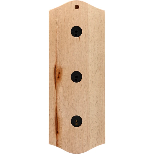 Retro meteorologická stanice - přírodní dřevo se stříbrnými ciferníky - 4