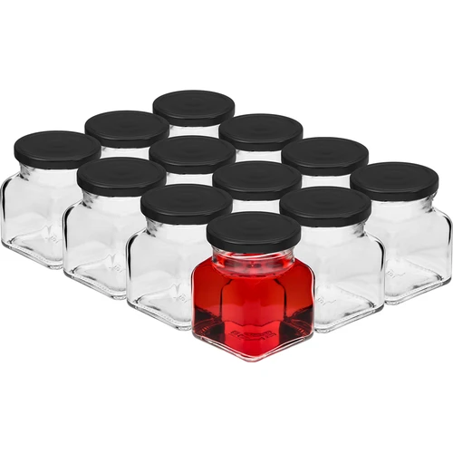 Sada 12 x sklenice 120ml + 30 etiket na označení koření - 3