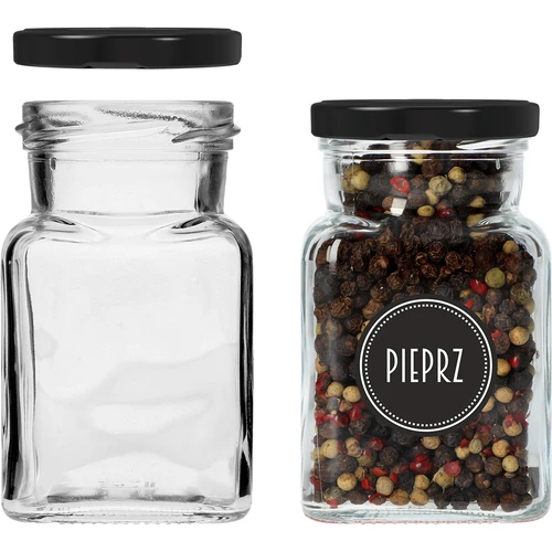 Sada 12 x sklenice 150ml + 30 etiket na označení koření - 7