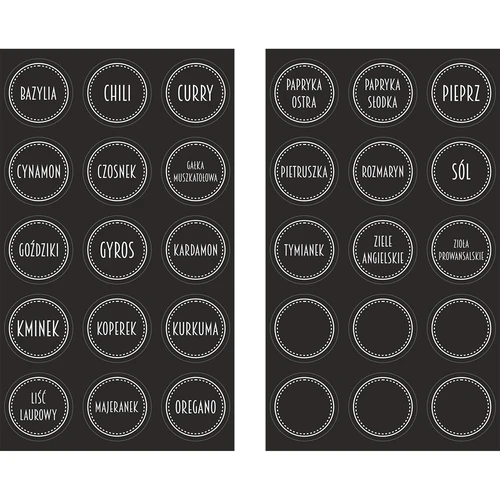 Sada 12 x sklenice 150ml + 30 etiket na označení koření - 5