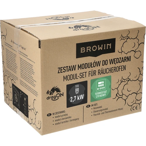 Sada modulů s digitálním termostatem - dragON 2,7 kW, pro zahradní udírny - 9