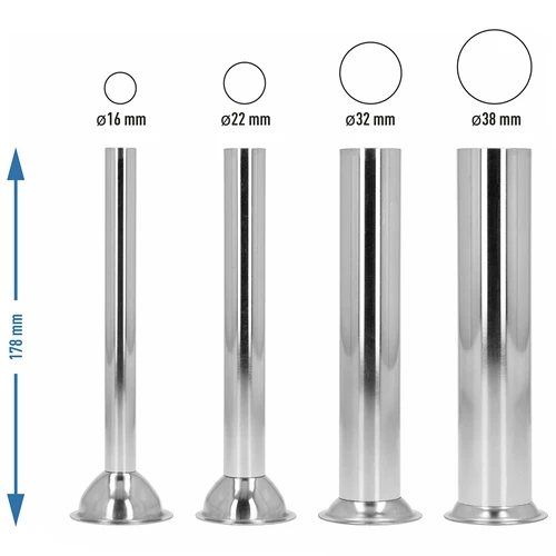 Sada nerezových nálevek pro vertikální plničky Browin na 3, 5, 7 L, 4 ks - 4