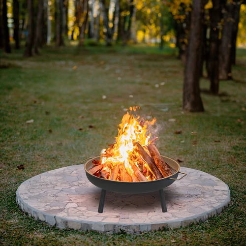 Sada ohniště fi 58 cm a pohrabáč-držák na kotlík nebo poklici litinového hrnce - 12